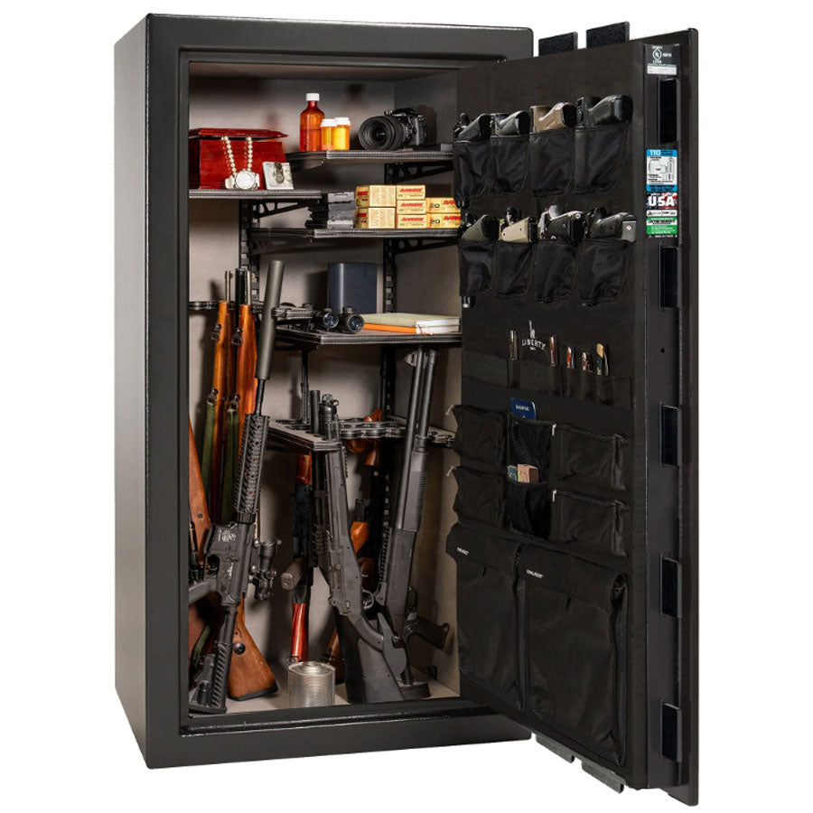 Liberty Safe Franklin 40 in Black Gloss, Interior loaded.