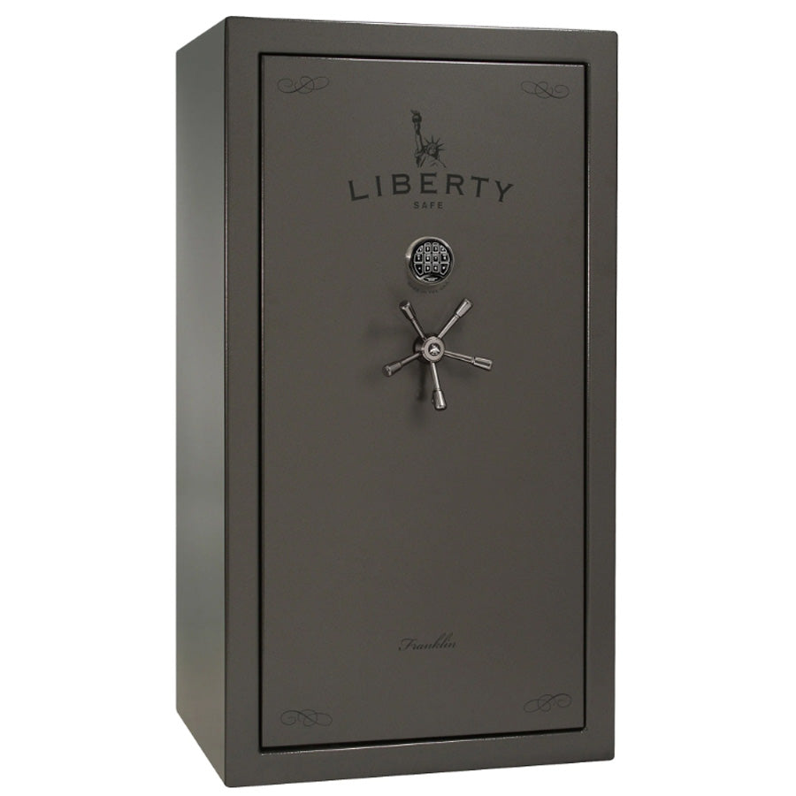 Liberty Safe Franklin 40 in Gray Marble with Black Chrome, Exterior.
