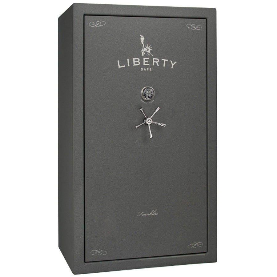 Liberty Safe Franklin 50 in Textured Granite with Chrome, Exterior.