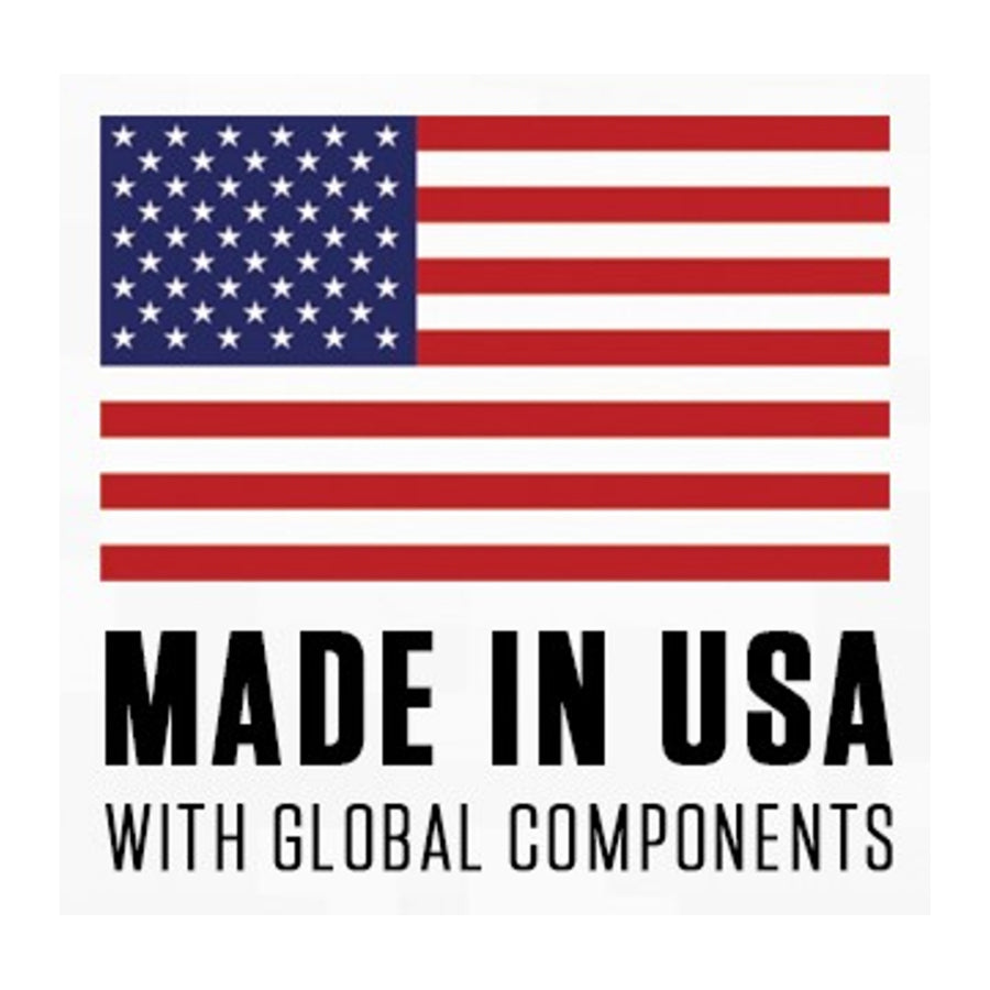 Made in USA with Global Components.