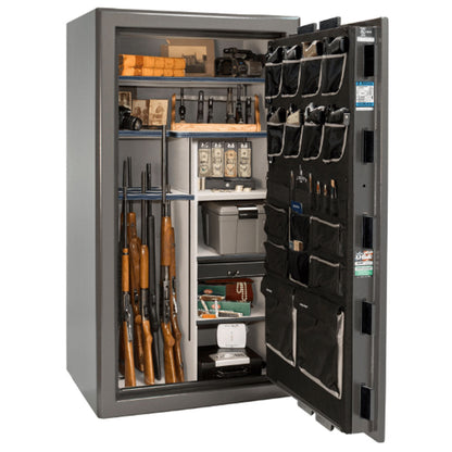 Liberty Safe Presidential 40 in Gray Gloss, open door.