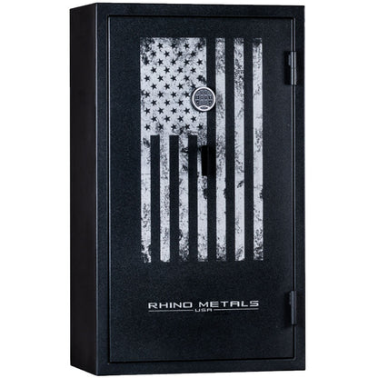 Rhino RBFX6033 exterior in Blackstone Finish with USA Flag.