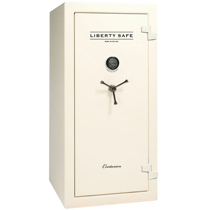 Liberty Centurion 24 DLX in Textured White with Black Chrome Electronic lock.