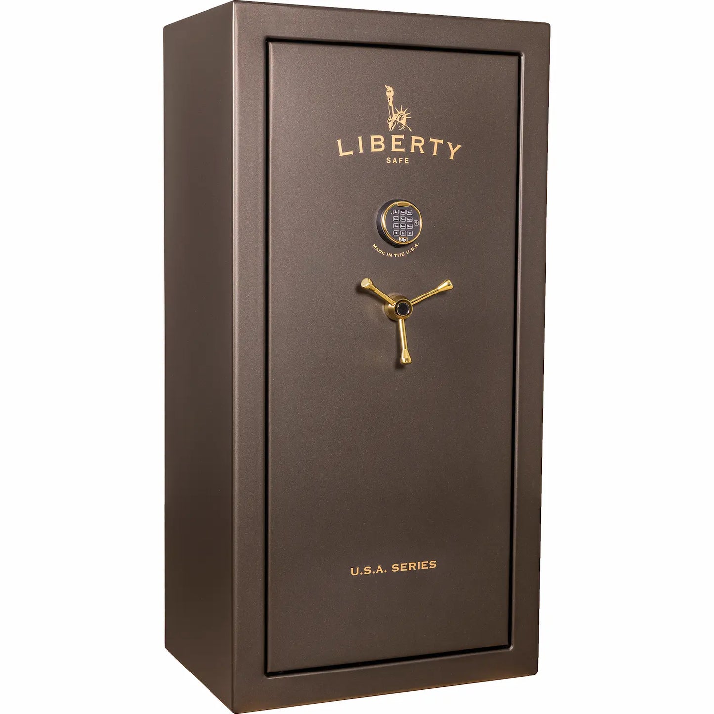 Liberty USA 30 safe in textured bronze with brass electronic lock