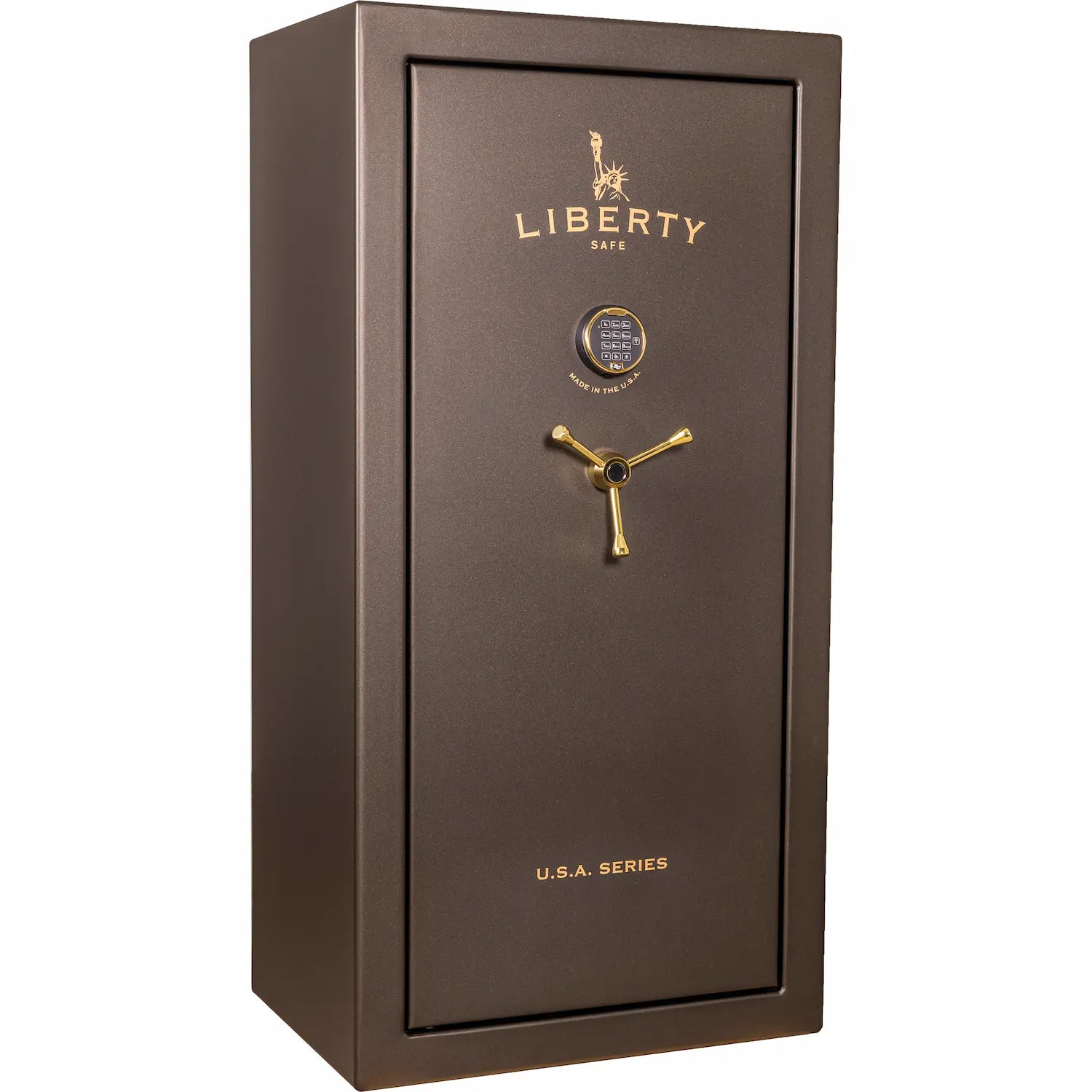 Liberty USA 30 safe in textured bronze with brass electronic lock