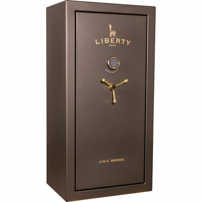 Liberty USA 30 safe in textured bronze with brass electronic lock