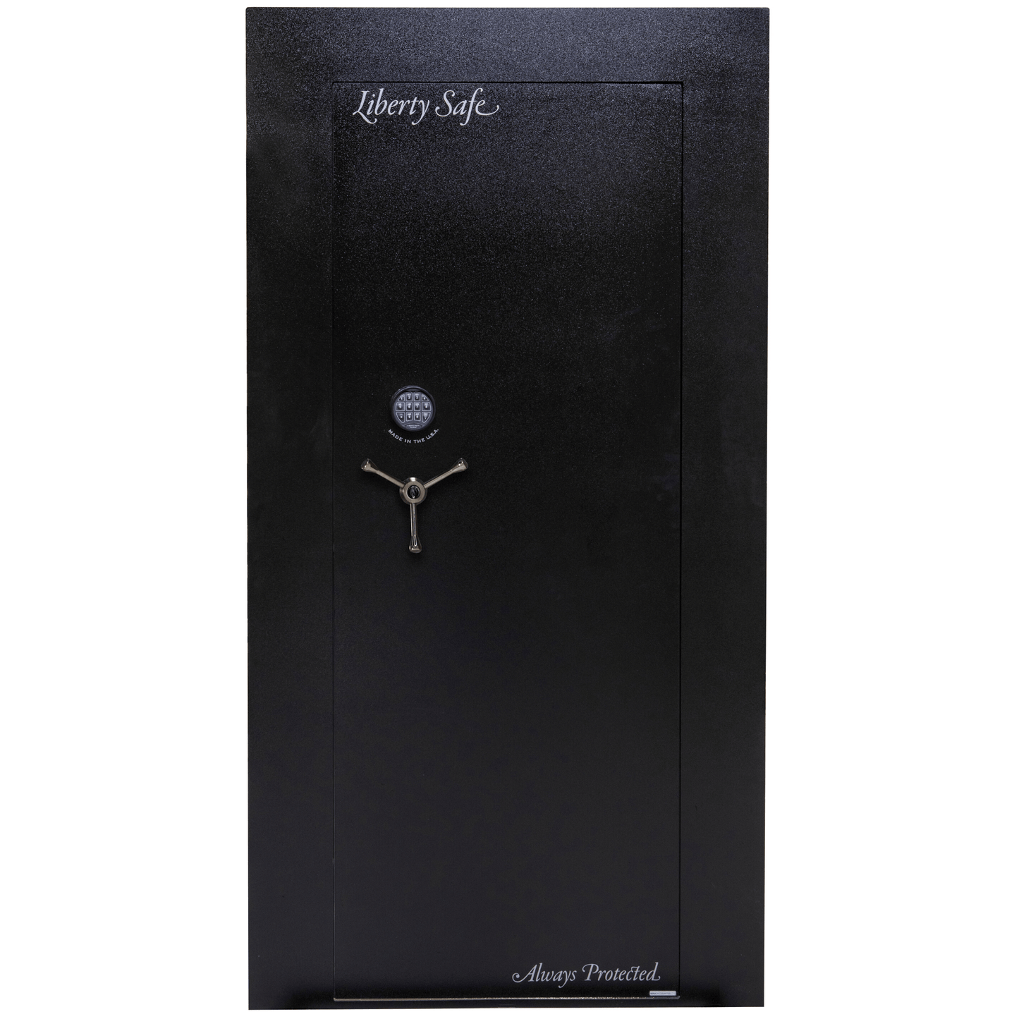 Blockade Vault Door Right-Inswing in Textured Black with Black Electronic Lock- Door Closed