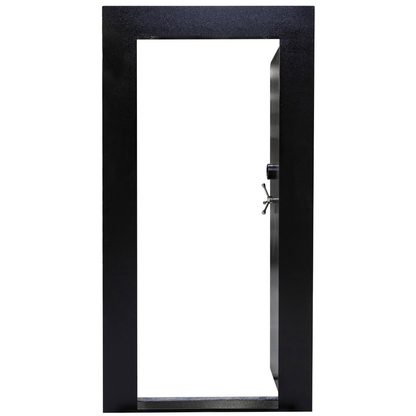 Blockade Vault Door Right-Inswing in Textured Black with Black Electronic Lock- Door Open 