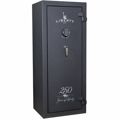 Liberty Centurion 18 250th Commemorative Gun Safe in Forged Black showing exterior