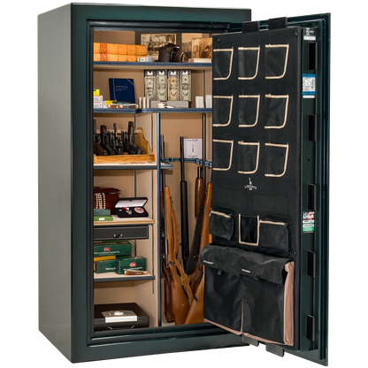 Liberty Classic Plus 40 safe interior with 4-in-1 Flex™ adjustable shelving, long gun storage, and deluxe door organizer.