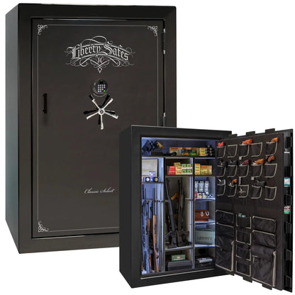 Liberty Classic Select Safe in Black Mirror Gloss with Chrome hardware and Dormakaba 702D electronic lock