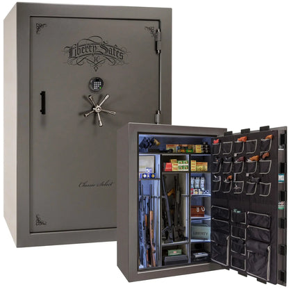 Liberty Classic Select Safe in Gray Marble with Black Chrome hardware and Dormakaba 702D electronic lock