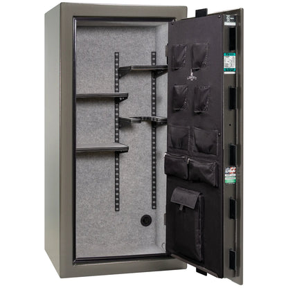 Liberty Colonial 23 gun safe in Gray Gloss, Pro Flex interior - empty
