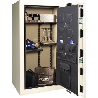 Liberty Colonial 23 gun safe in White Gloss, Pro Flex interior - full no guns