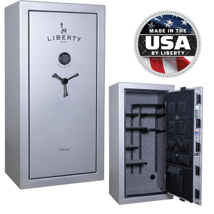 Liberty Safe Colonial 23 glacial steel stacked exterior and pro flex interior