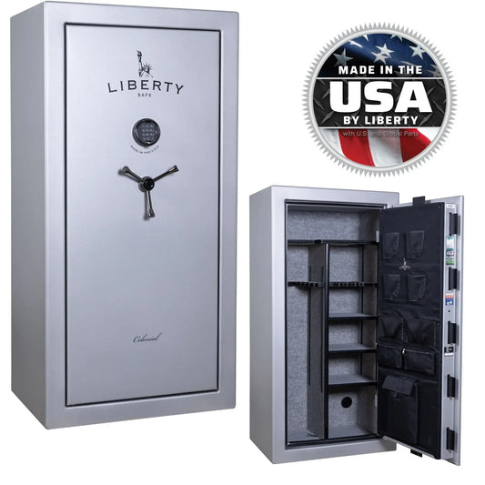 Liberty Safe Colonial 23 glacial steel stacked exterior and standard interior
