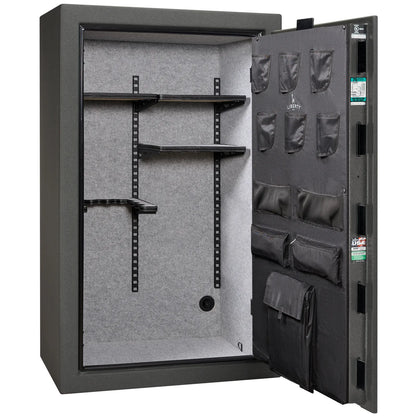 Liberty Colonial 30 gun safe in Textured Granite, Pro Flex interior - empty