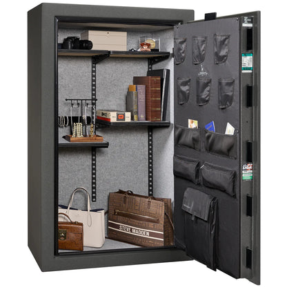 Liberty Colonial 30 gun safe in Textured Granite, Pro Flex interior - full no guns