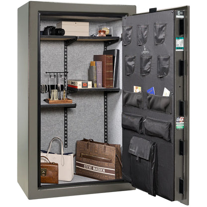 Liberty Colonial 30 gun safe in Gray Gloss, Pro Flex interior - full no guns