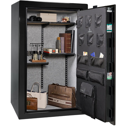 Liberty Colonial 30 gun safe in Black Gloss, Pro Flex interior - full no guns