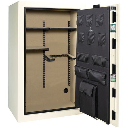 Liberty Colonial 30 gun safe in White Gloss, Pro Flex interior - empty