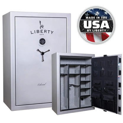 Liberty Safe Colonial 35 glacial steel stacked exterior and standard interior