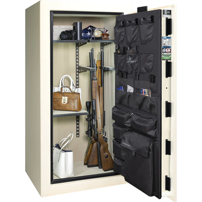 Liberty Franklin 29 Pro Flex interior in White Gloss, loaded storage configuration.