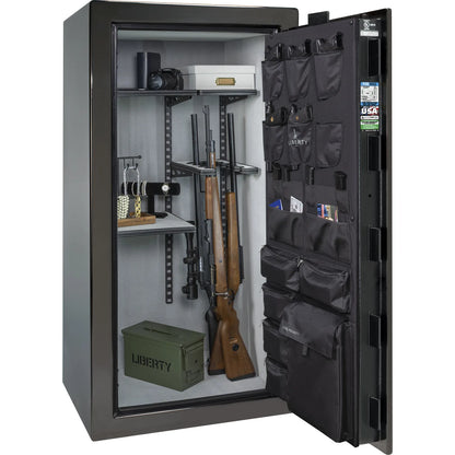 Liberty Franklin 29 Pro Flex interior in Black Gloss, loaded storage configuration.