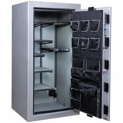 Liberty Franklin 29 gun safe glacial steel interior view