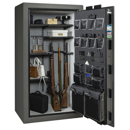 Liberty Franklin 40 Pro Flex interior in Textured Granite, loaded storage configuration.