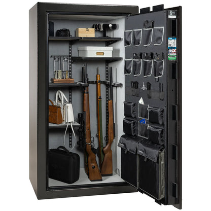 Liberty Franklin 40 Pro Flex interior in Textured Black, loaded storage configuration.