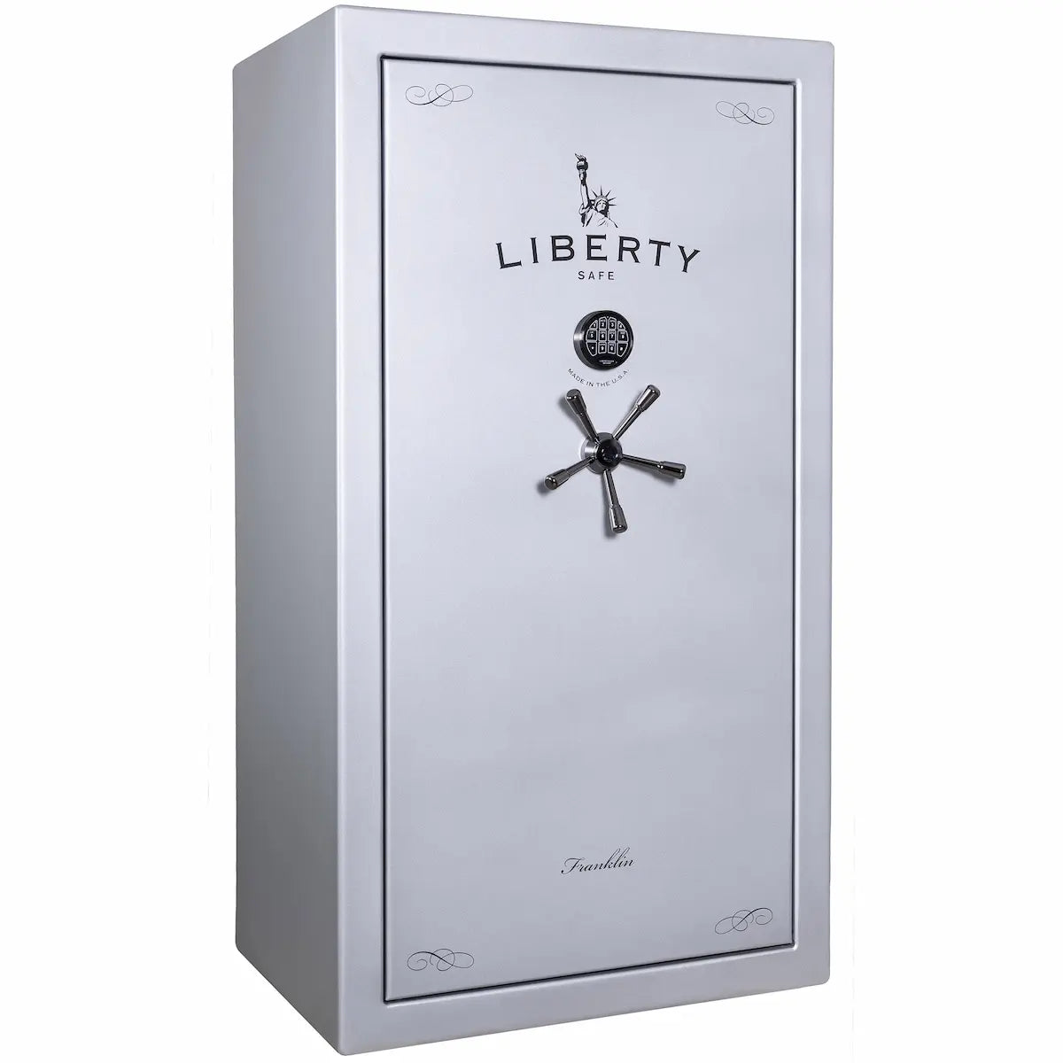Liberty Franklin 40 gun safe glacial steel interior view