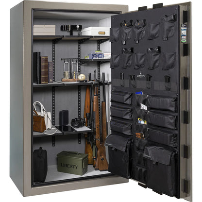 Liberty Franklin 50 Pro Flex interior in Gray Marble, loaded storage configuration.
