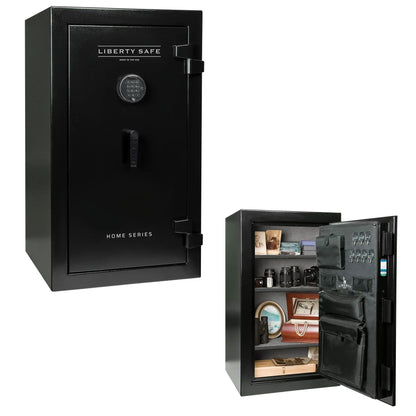 Liberty Home Series 12 in Textured Black with Black Chrome Hardware interior and exterior
