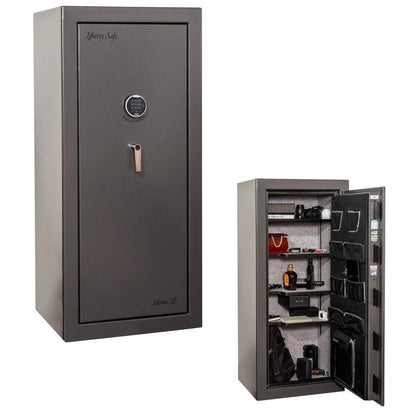 Liberty Safe Home SE in Gray Marble, exterior and interior