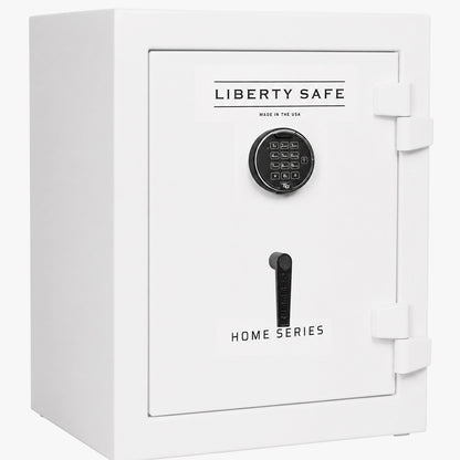 Liberty Home Safe 08 in Textured Speckled White with electronic lock