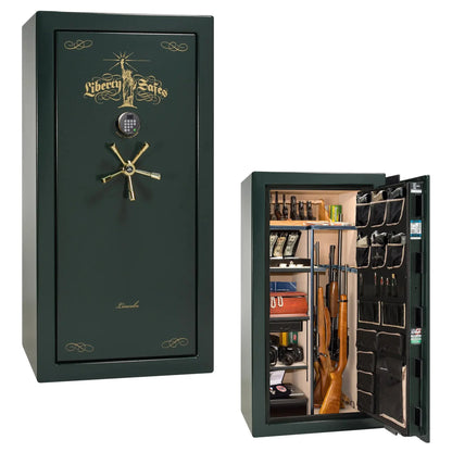 Liberty Lincoln 25 safe in Green Marble with Brass hardware