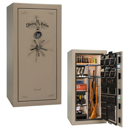 Liberty Lincoln 25 safe in Champagne Marble with Black Chrome hardware