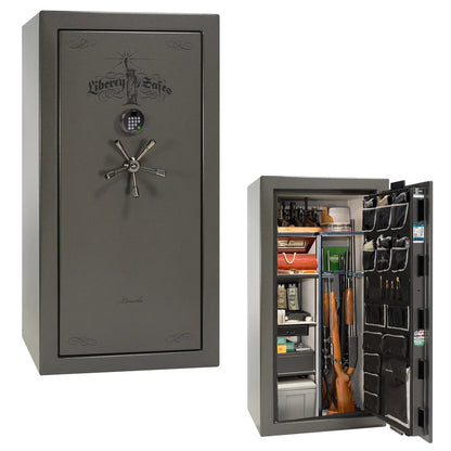 Liberty Lincoln 25 safe in Gray Marble with Black Chrome hardware