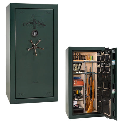 Liberty Lincoln 25 safe in Green Marble with Black Chrome hardware