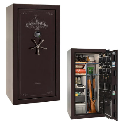 Liberty Lincoln 25 safe in Black Cherry Gloss with Black Chrome hardware