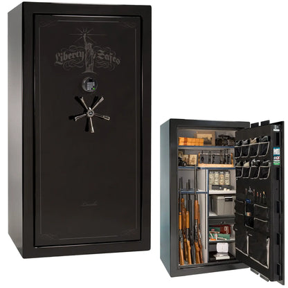 Liberty Lincoln 40 safe in Black Mirror Gloss with Black Chrome hardware
