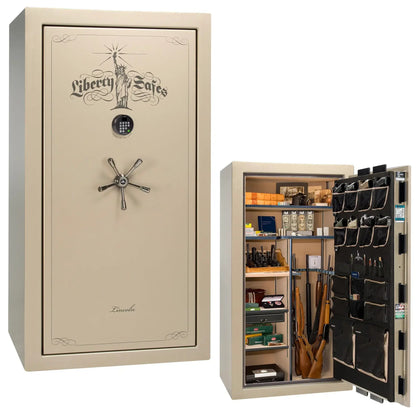 Liberty Lincoln 40 safe in Champagne Gloss with Black Chrome hardware