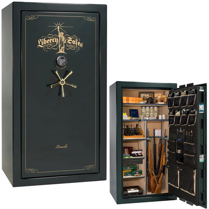 Liberty Lincoln 40 safe in Green Gloss with Brass hardware