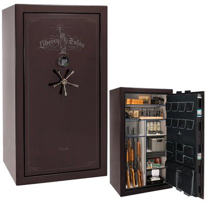 Liberty Lincoln 40 safe in Black Cherry Gloss with Black Chrome hardware