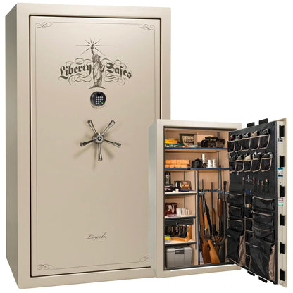 Liberty Lincoln 50 safe in Champagne Gloss with Black Chrome hardware