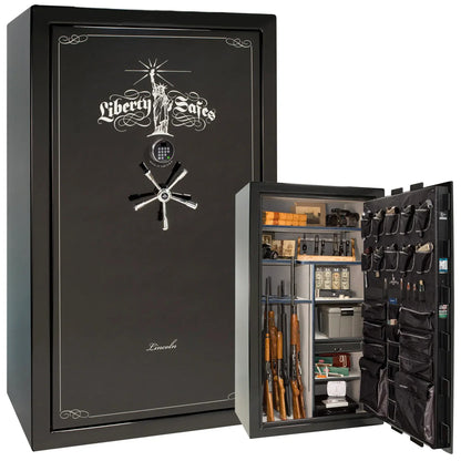 Liberty Lincoln 50 safe in Black Mirror Gloss with Chrome hardware