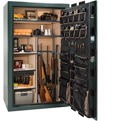 Interior of Liberty Lincoln 50 safe in Green Marble with Black Chrome hardware