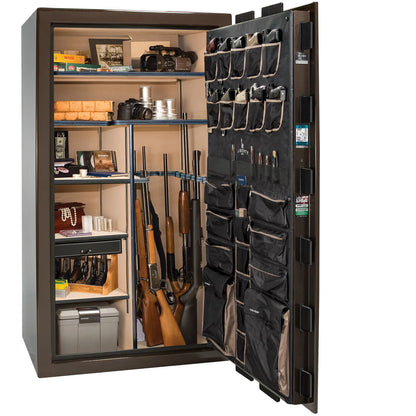 Interior of Liberty Lincoln 50 safe in Bronze Gloss with Black Chrome hardware
