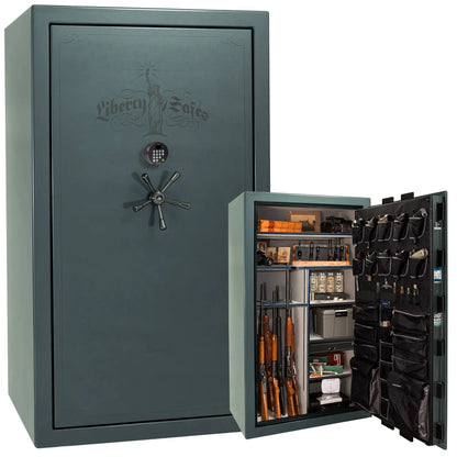 Liberty Lincoln 50 safe in Forest Mist Gloss with Black Chrome hardware